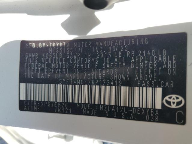 2024 TOYOTA COROLLA XS 5YFT4MCE7RP173419