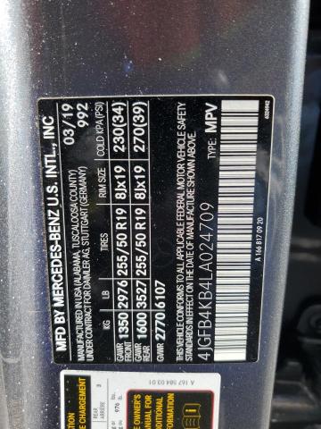 2020 MERCEDES-BENZ GLE 350 4M 4JGFB4KB4LA024709
