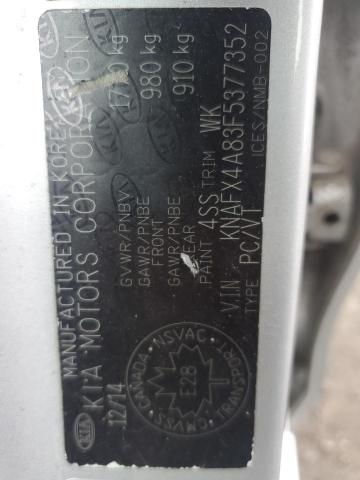 2015 KIA FORTE EX KNAFX4A83F5377352