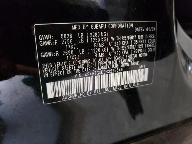 2024 SUBARU OUTBACK WI 4S4BTGUD3R3226546