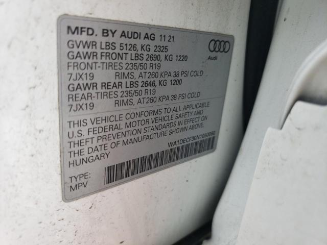 2022 AUDI Q3 PREMIUM WA1DECF30N1050060