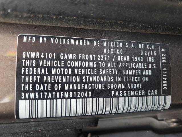 2015 VOLKSWAGEN BEETLE 1.8 - 3VW517AT6FM812040
