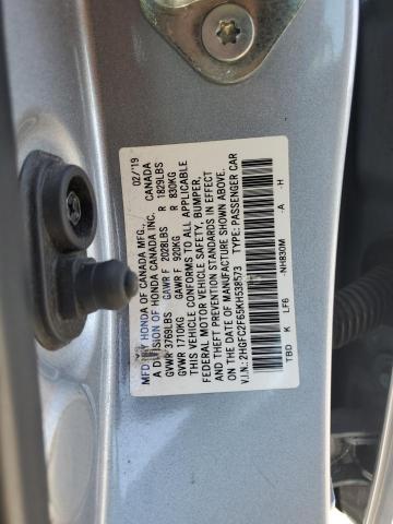 2019 HONDA CIVIC LX 2HGFC2F65KH538573