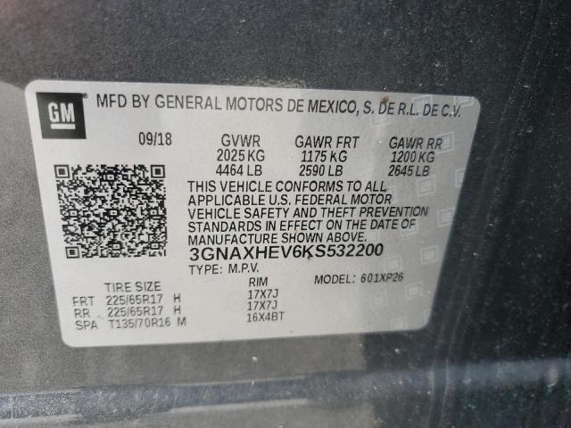 2019 CHEVROLET EQUINOX LS 3GNAXHEV6KS532200