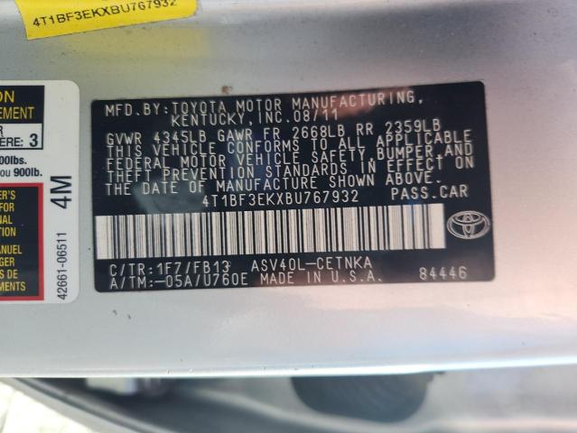 2011 TOYOTA CAMRY BASE #3305384330