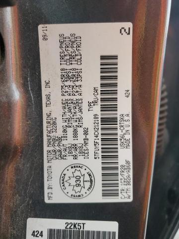 2012 TOYOTA TUNDRA DOU - 5TFUY5F14CX212189