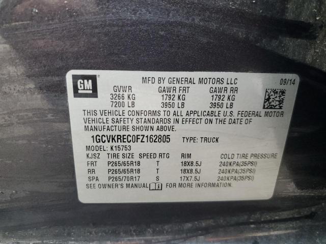 2015 CHEVROLET SILVERADO - 1GCVKREC0FZ162805