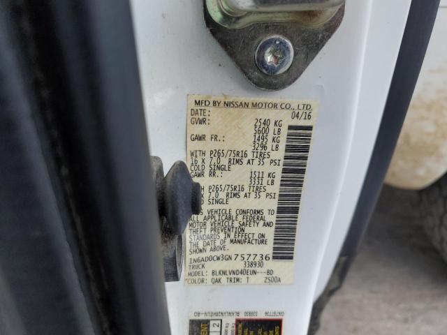 2016 NISSAN FRONTIER S - 1N6AD0CW3GN757736