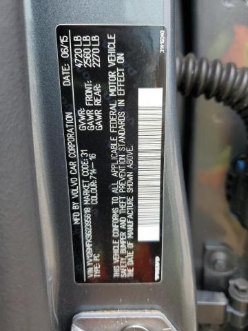 2016 VOLVO S60 PREMIE YV126MFK9G2395618