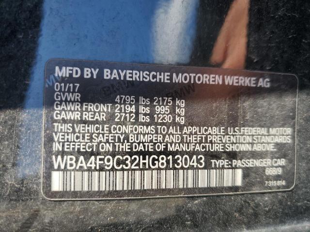 2017 BMW 430XI GRAN WBA4F9C32HG813043