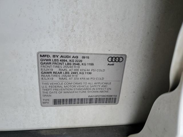 2016 AUDI Q3 PRESTIG WA1GFCFS9GR006158