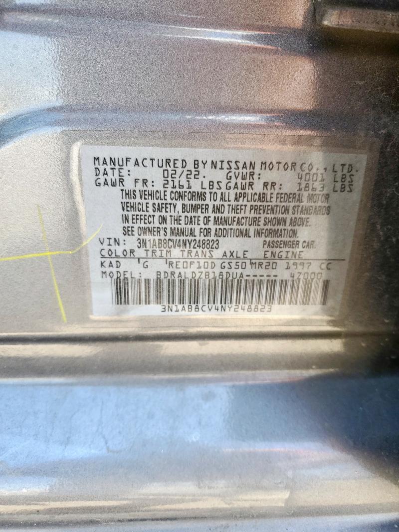 2022 NISSAN SENTRA SV 3N1AB8CV4NY248823