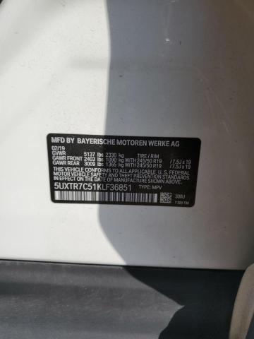 2019 BMW X3 SDRIVE3 5UXTR7C51KLF36851