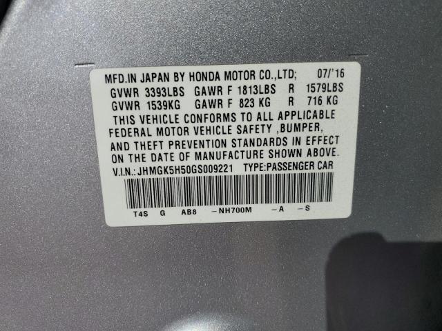 2016 HONDA FIT LX JHMGK5H50GS009221