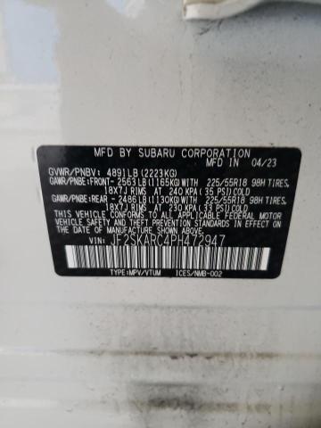 2023 SUBARU FORESTER TOURING JF2SKARC4PH472947