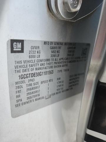 2016 CHEVROLET COLORADO Z71 1GCGTDE38G1181563