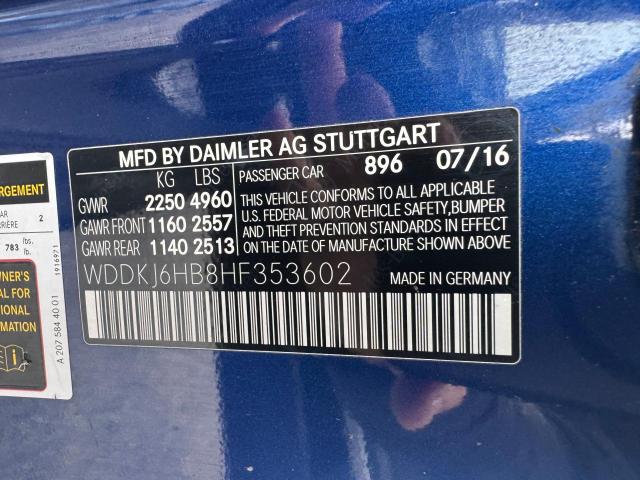 2017 MERCEDES-BENZ E 400 4MAT WDDKJ6HB8HF353602