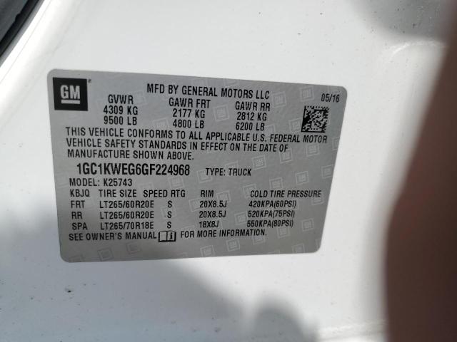 2016 CHEVROLET SILVERADO K2500 HEAVY DUTY LTZ 1GC1KWEG6GF224968