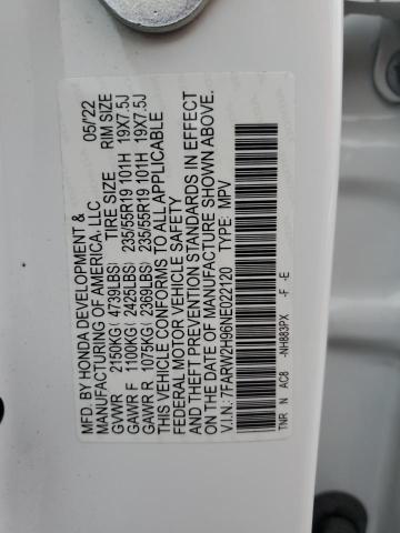 2022 HONDA CR-V TOURI 7FARW2H96NE022120