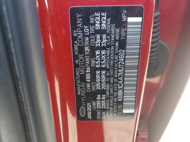 2021 HYUNDAI KONA SE KM8K1CAA7MU724602