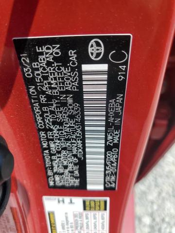 2021 TOYOTA PRIUS SPEC JTDKAMFU5M3146339