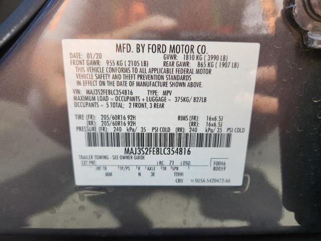 2020 FORD ECOSPORT S MAJ3S2FE8LC354816