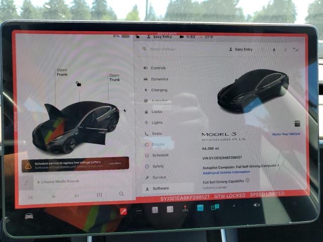 2019 TESLA MODEL 3 5YJ3E1EA6KF298127