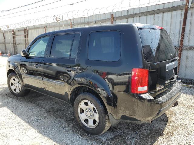 HONDA PILOT LX 2011 black  gas 5FNYF3H22BB021381 photo #3