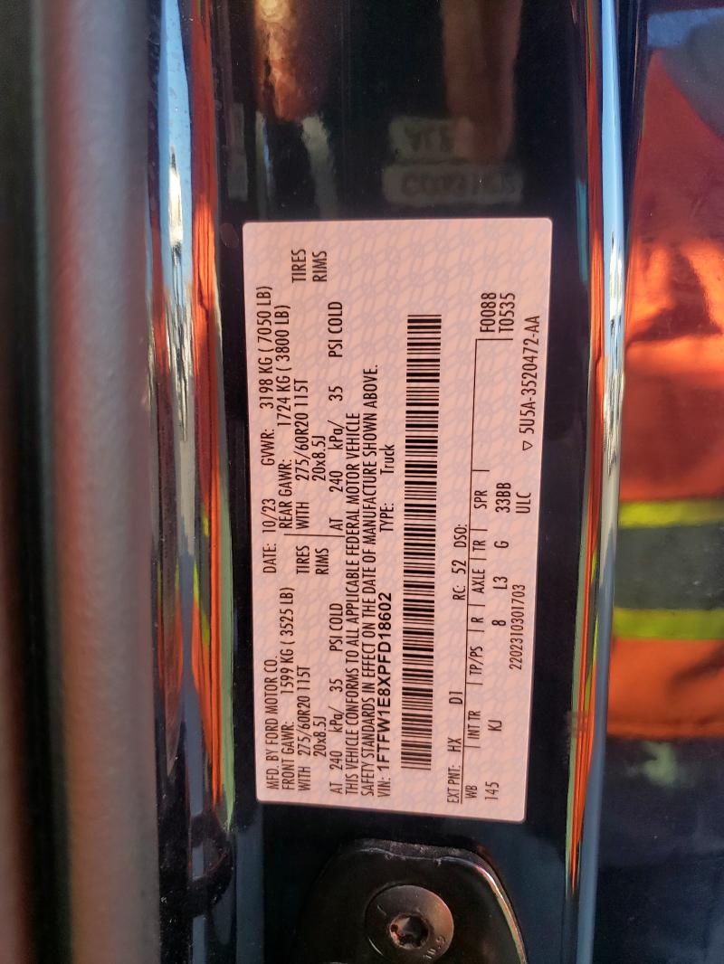 2023 FORD F150 SUPER - 1FTFW1E8XPFD18602