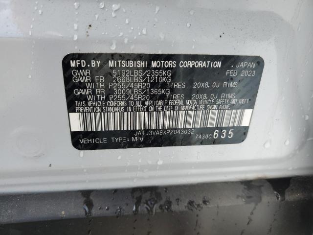 2023 MITSUBISHI OUTLANDER JA4J3VA8XPZ043032