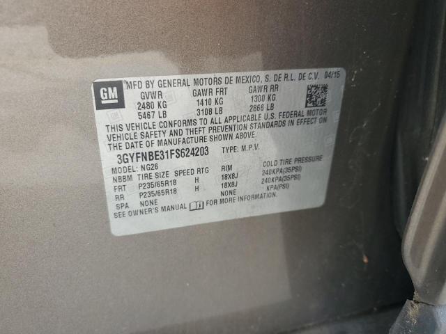 2015 CADILLAC SRX LUXURY 3GYFNBE31FS624203