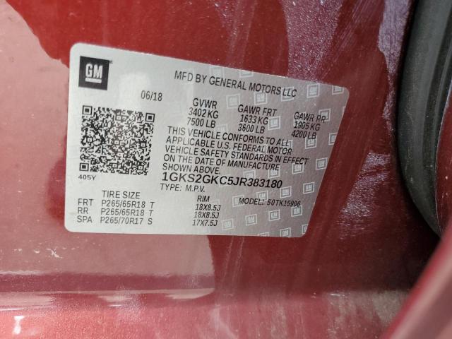 2018 GMC YUKON XL K 1GKS2GKC5JR383180