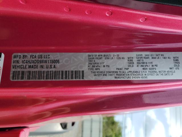 2022 JEEP WRANGLER U 1C4HJXDG9NW115006