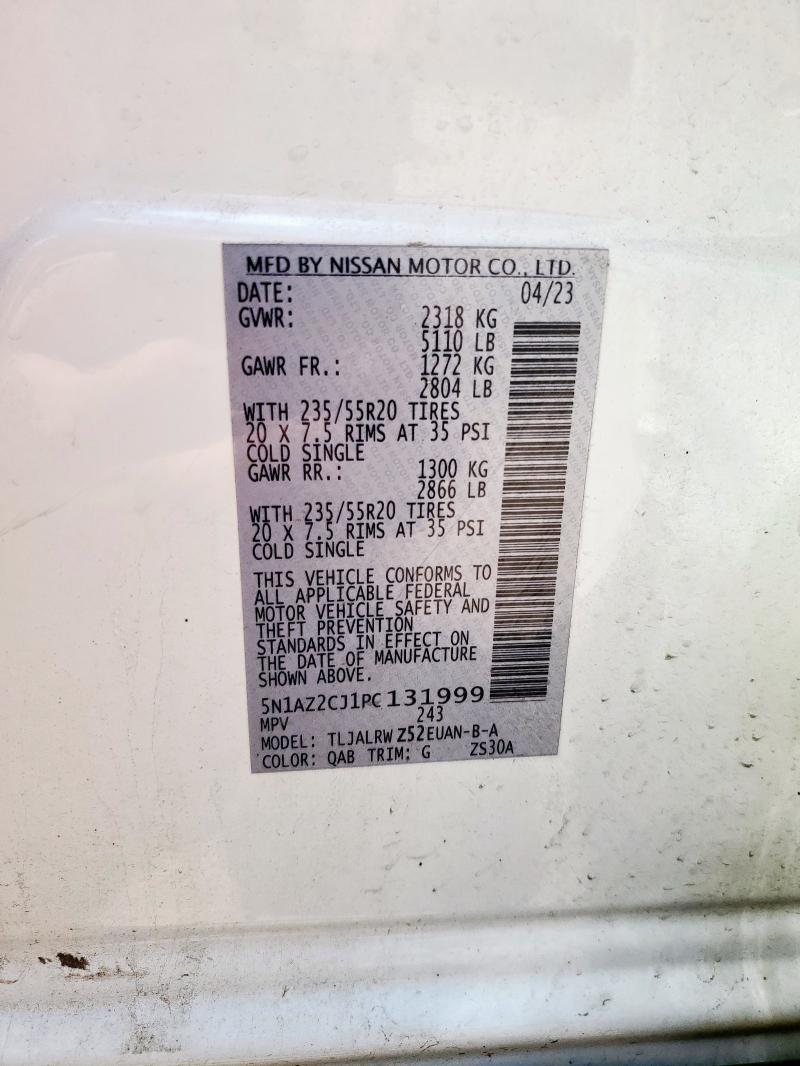 2023 NISSAN MURANO SL 5N1AZ2CJ1PC131999