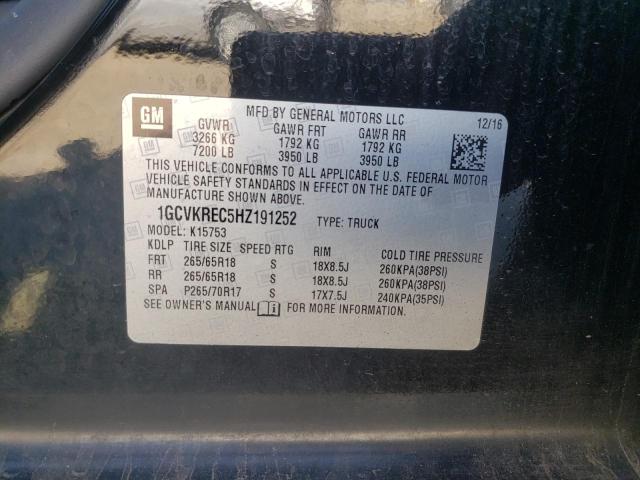 2017 CHEVROLET SILVERADO - 1GCVKREC5HZ191252