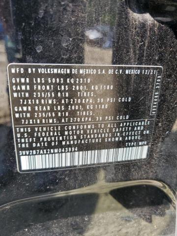 2022 VOLKSWAGEN TIGUAN SE 3VV2B7AX2NM043994