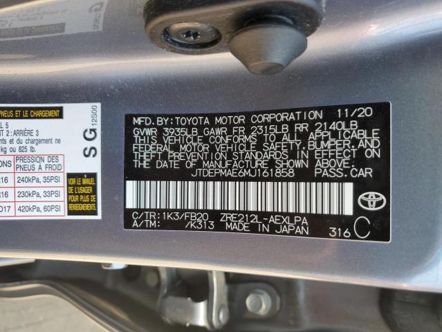 2021 TOYOTA COROLLA LE - JTDEPMAE6MJ161858