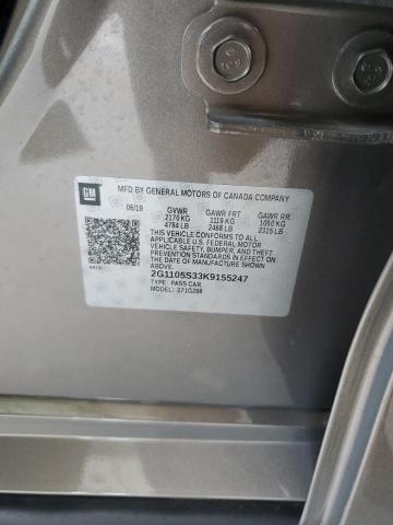 2019 CHEVROLET IMPALA PRE 2G1105S33K9155247