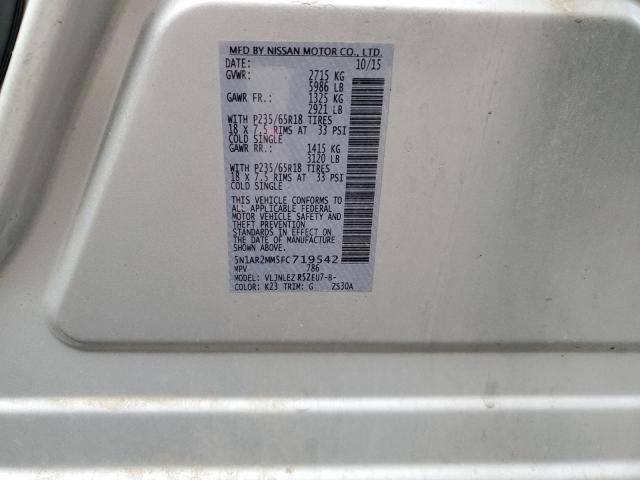2015 NISSAN PATHFINDER 5N1AR2MM5FC719542