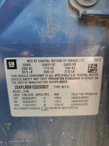 2012 GMC TERRAIN SL - 2GKFLREK1C6293827