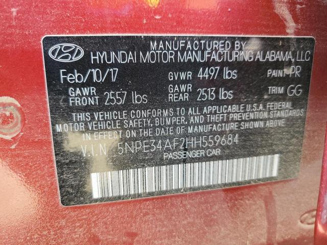 2017 HYUNDAI SONATA SPO 5NPE34AF2HH559684