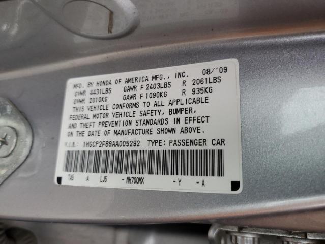 2010 HONDA ACCORD EXL - 1HGCP2F89AA005292