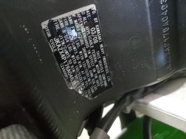 2008 KAWASAKI ZX600 P JKAZX4P178A046353