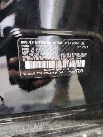 2024 MITSUBISHI MIRAGE SE ML32AWHJ8RH004689
