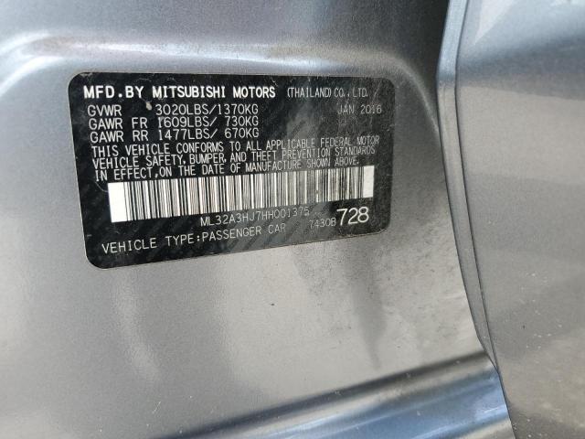 2017 MITSUBISHI MIRAGE ES ML32A3HJ7HH001375