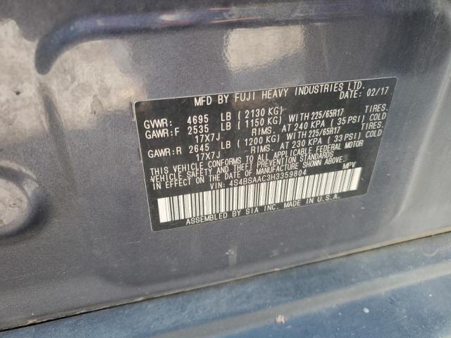 2017 SUBARU OUTBACK 2. 4S4BSAAC3H3359804
