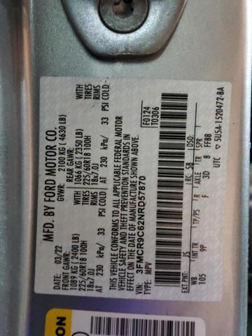 2022 FORD BRONCO SPO 3FMCR9C62NRD57870