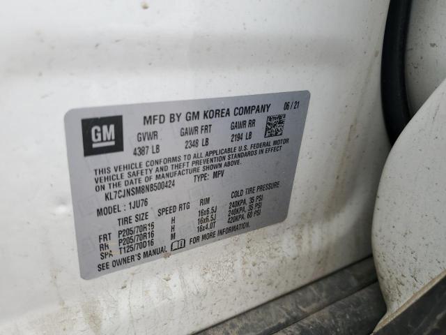 2022 CHEVROLET TRAX LS KL7CJNSM8NB500424