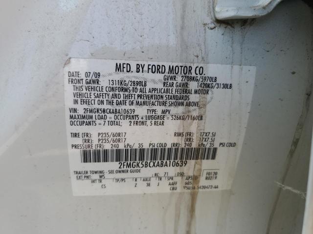 2010 FORD FLEX SE - 2FMGK5BCXABA10639