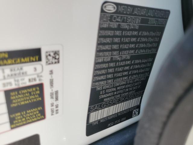 2019 LAND ROVER RANGE ROVE - SALGS5RE3KA560055